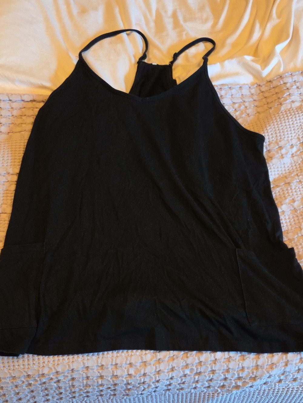 Women's Racerback Tank/ Shorts Romper with Pockets Xl